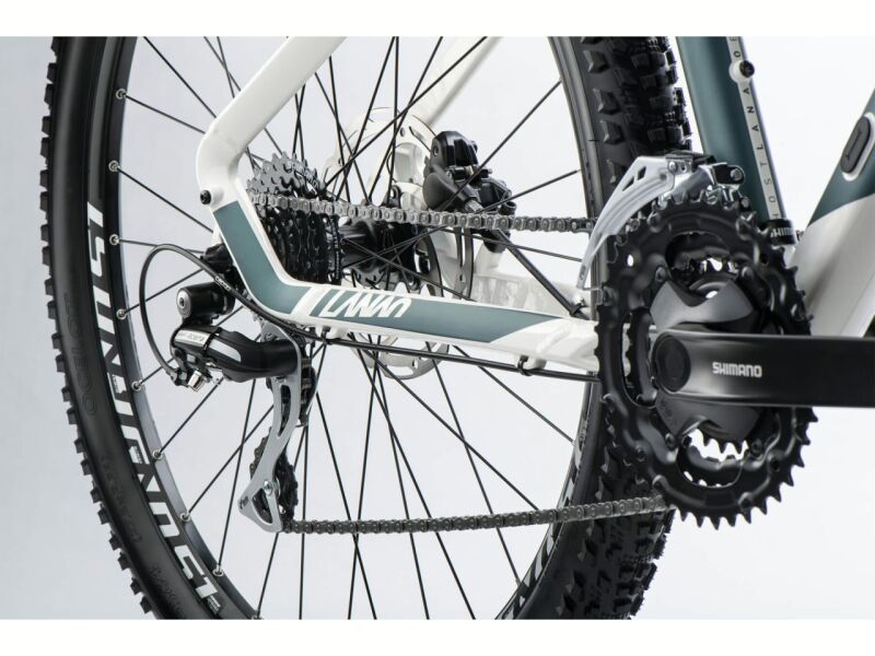 GHOST Lanao Essential 27.5 Pearl White/Metallic Green Gloss